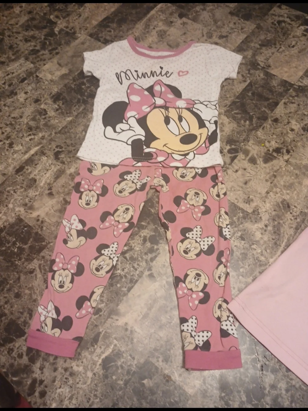 Mouse Pink Girls' Pajama Set -
